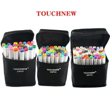 Touchnew 30/40/60/80 cor dupla cabeça marcador de arte conjunto álcool baseado esboço marcador caneta para o artista desenho manga design arte fornecedor