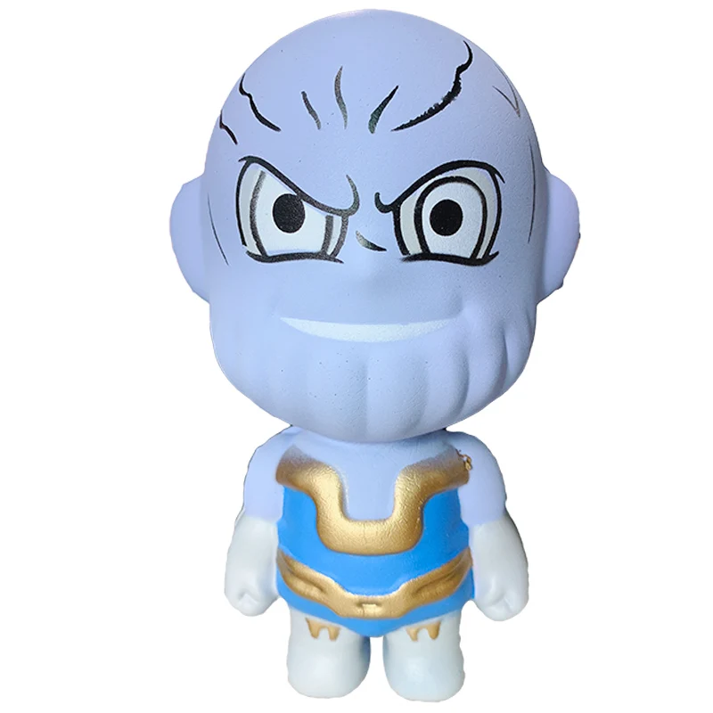 Thanos Новинка, милый супер герой, мягкий человек-паук, Железный человек, Халк, медленно поднимающийся, мягкие игрушки, хлеб, запах, облегчение стресса для детей, забавная Подарочная игрушка - Цвет: Thanos