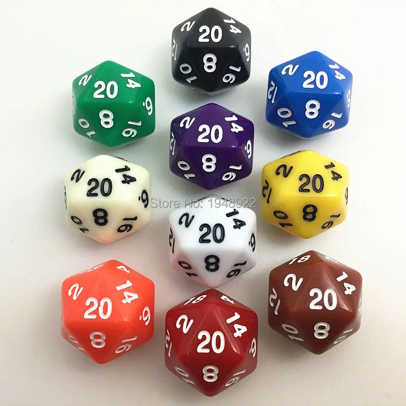 Buy 5pcs/set High quality Polyhedral Digital D20 dice
