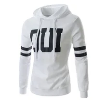 2016 Autumn Men Hoodies Sweatshirt Long-sleeve Printing Letters Slim Pullover Sweatshirts Men Size M~3XL