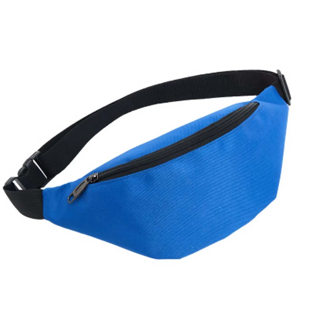 Сумки на пояс поясная Повседневная двойная карманная Беговая сумка Новая модная повседневная карманная уличная спортивная Наплечная Сумка#918 - Цвет: Sky blue
