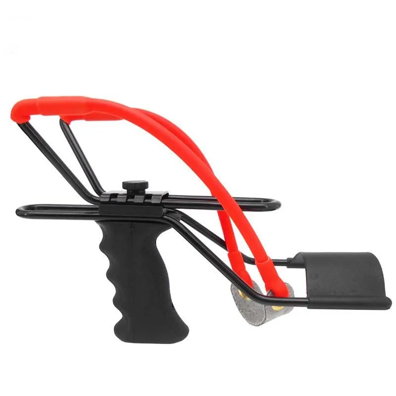 

Slingshot Hunting Professional Powerful Adult Outdoor Game Stainless Steel High Power Slingshot with Rubber Shooting 2021