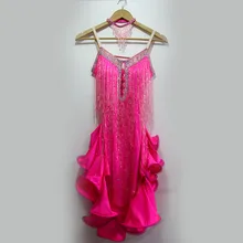 Стиль Костюмы для латинских танцев Сексуальная кисточка спандекс конкурс латиноамериканских танцев платье для женщин Детские платья для латинских танцев S-4XL