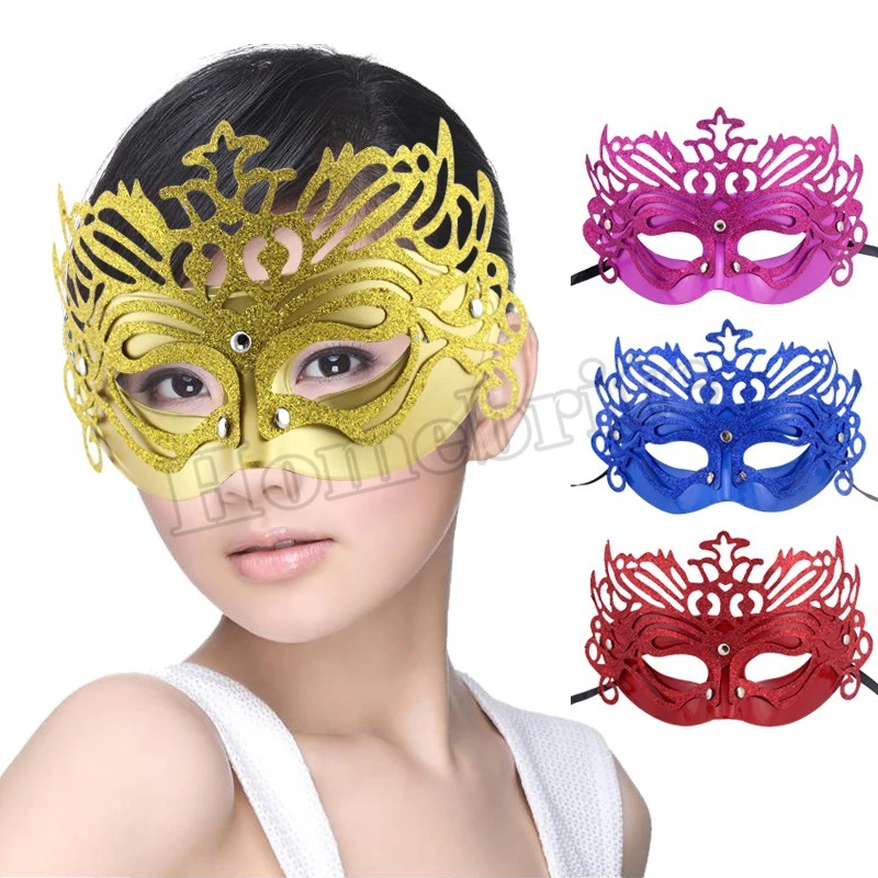 Retro Halloween Carnival Crown Powder Mask Children's Party Masks Man
