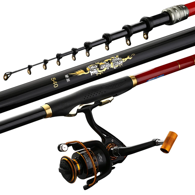 Clearance Offer of  Rock Fishing Rod Carbon Fiber Short Sections Sticks Canne Super Hard Ultra Light Telescopic Fishing