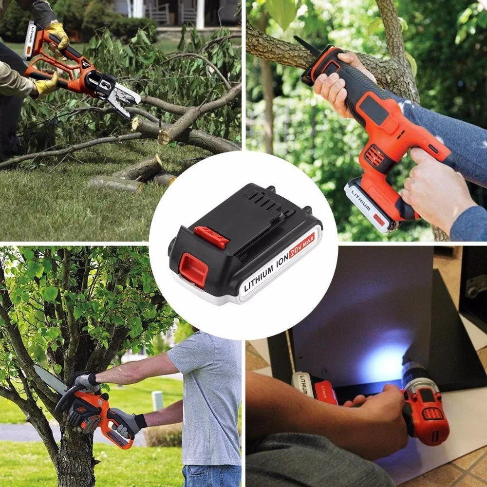 BD LBXR20 18В 2ah высокое качество литий ионная сменная батарея для Black Decker беспроводные