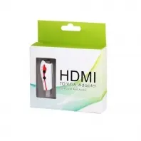 50 шт./лот белый Цвет Мужчина HDMI к VGA Женский Выход проектор Мониторы адаптер с USB Мощность и аудио-видео, fedex