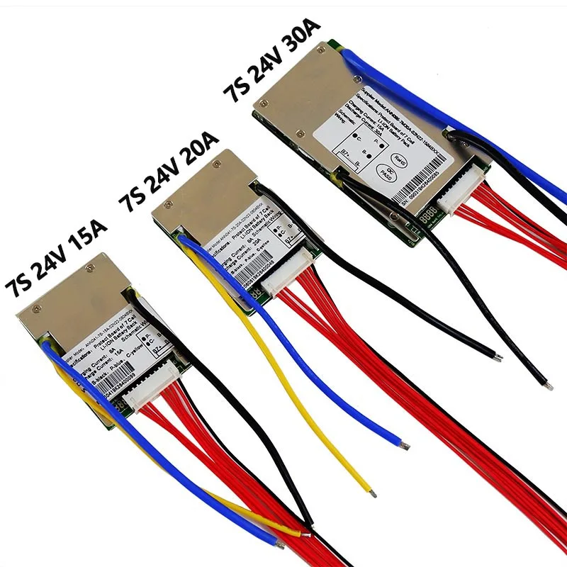 Литий-ионный аккумулятор BMS 7S 24V 15A, 20A и 30A BMS для литий-ионного аккумулятора 24V с функцией сохранения баланса