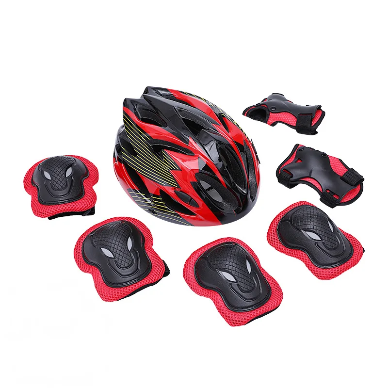 

7pcs Kids Bicycle Helmet Elbow Wrist Knee Pads Sport Cyling Bike Helmet for Children Skateboard Scooter Roller casco ciclismo