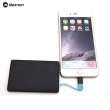 MAXNON Ultra Thin Mobile USB name card 2000mahPower Bank Powerbank Portable Charger Backup External Battery case for xiaomi 5