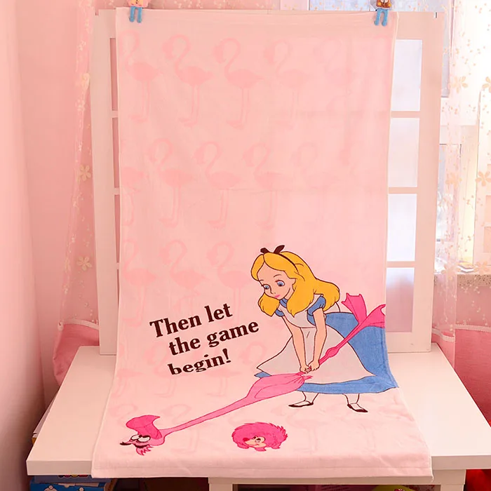 Милое alice in wonderland розовое Фламинго Ежик прекрасный мультфильм хлопок банное