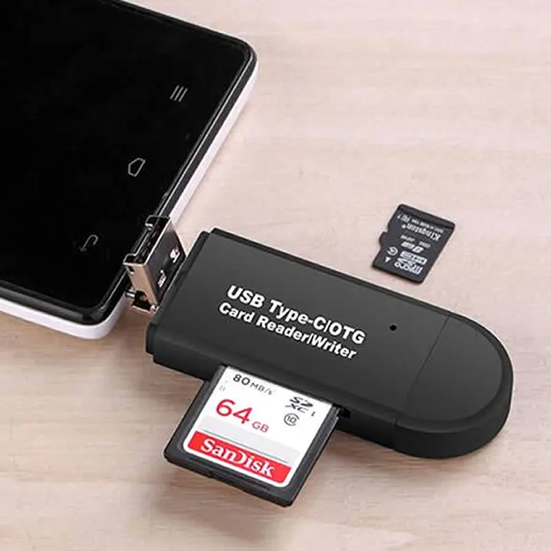 Electop type C Micro USB 3 в 1 OTG кард-ридер высокоскоростной USB2.0 Универсальный OTG TF/SD для Android компьютера удлинители