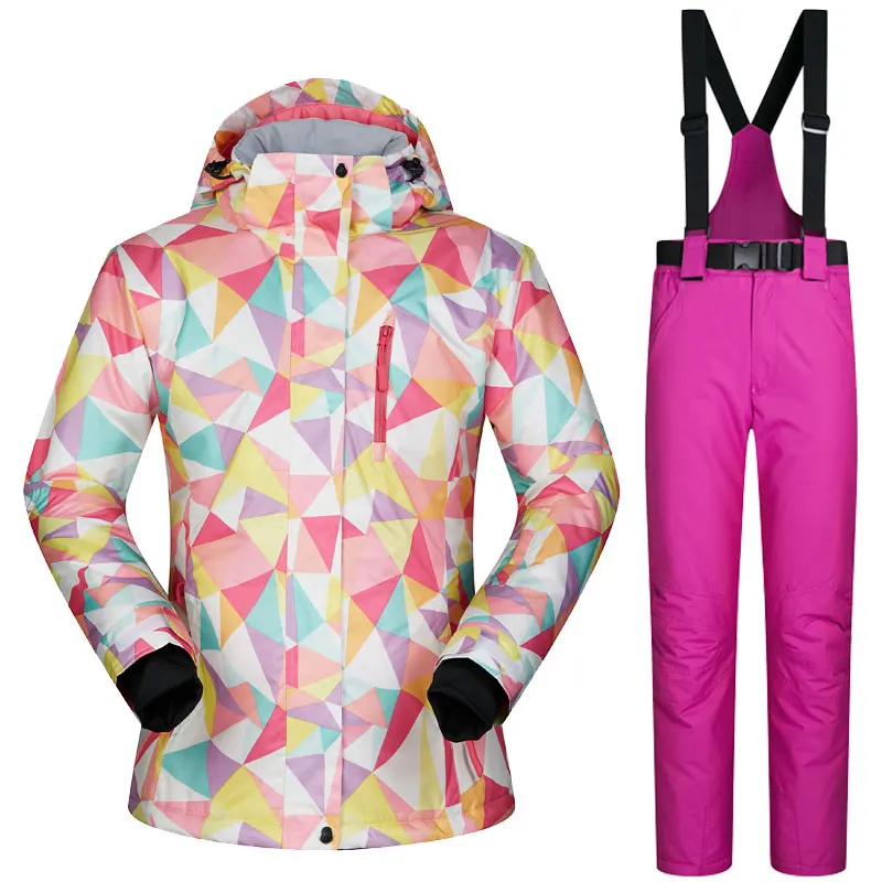 

Women's Ski Jacket And Pant Winter Outdoor Snow Jacket Women Snowboard Ski Coat Female Ski Suit Windproof Waterproof Breathable