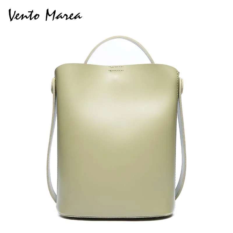 

Vento Marea 2018 Fashion Bucket Bag Women Shoulder Bags Solid Color Large Capacity Messenger Bag PU Leather Handbag 4 Colors