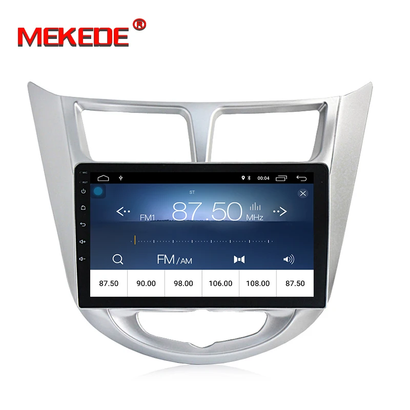 Flash Deal MEKEDE HD Android 8.1 4G Car Radio Multimedia Video Player GPS For Solaris Hyundai 1 2 Accent Verna sedan 2 din no dvd 1