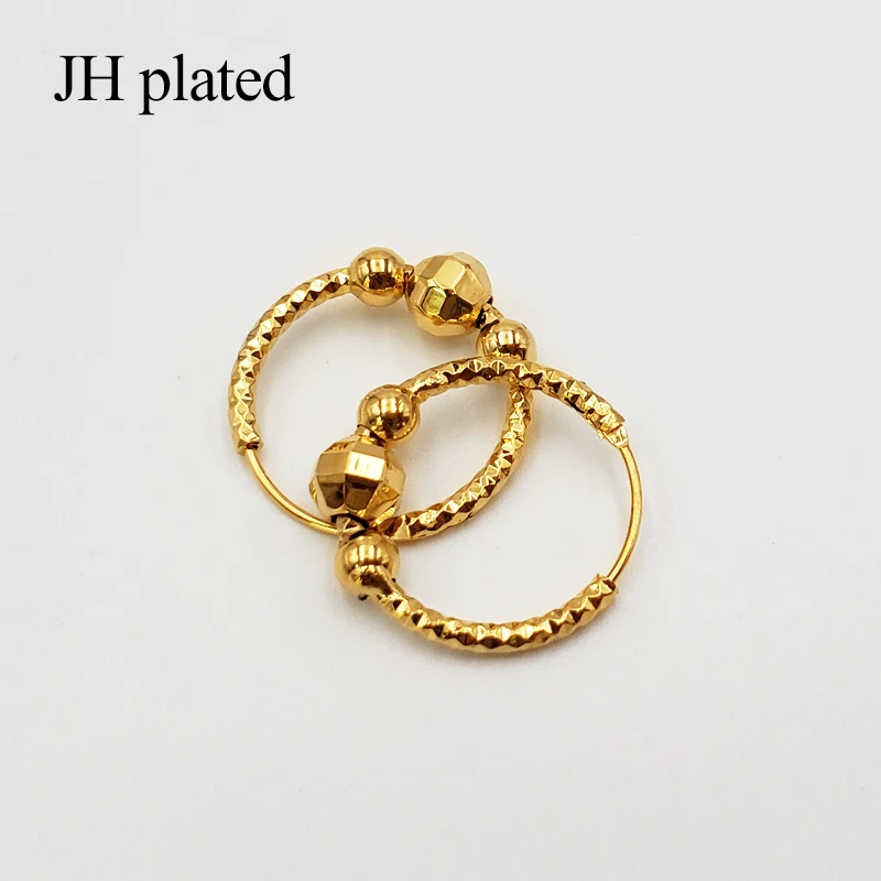 

JHplated 2019 Fashion 24K Gold Color Small Earrings for Women/Girls Jewelry with Ethiopian Africa,Arabia,Middle East Best Gift