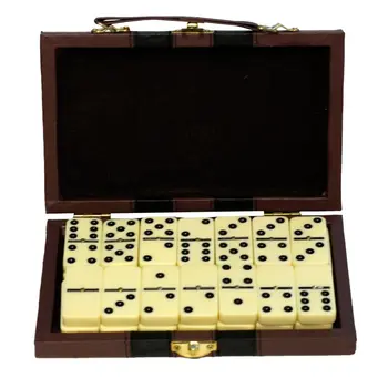 

Briefcase in leatherette with 28 Pieces Domino