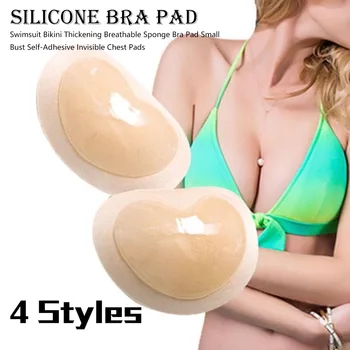 

Bikini Push Up Padded Swimsuit Bikini Small Bust Thicker Breathable Sponge Bra Pad Invisible Paste Padding Thickening Bra Pad