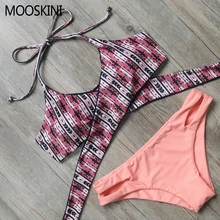 Mooskini 2017 сексуальная крест bikinis женщины купальники купальник push up бразильский комплект бикини короткий топ пляж купальники купальники