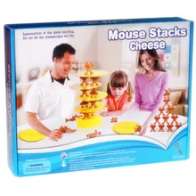 С принтом в виде милой мышки стек сыр мышь Heap сыр жаккардовая слой баланса каскадные развивающие игрушки семья Вечерние игры