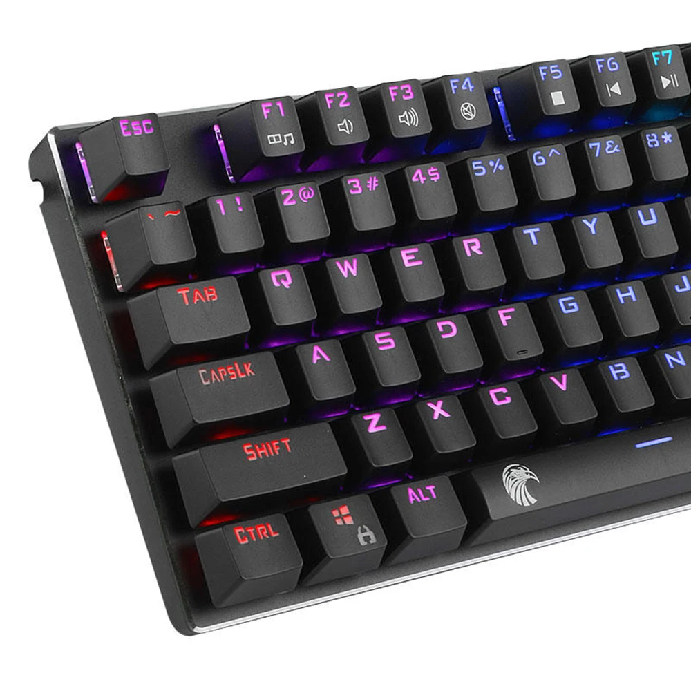 Z88 маленькая механическая клавиатура с RGB подсветкой, без ключа, без номера, эргономичный дизайн, Outemu переключатели, 81 клавиша для офисного геймера