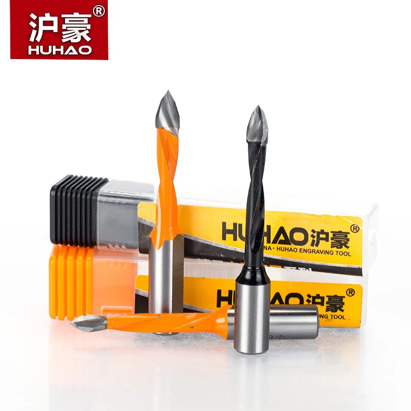 HUHAO 1pc Woodworking Drill Bits Total Length 70mm  Dia. 5-10mm  Router Bit for Making Hole of Wood Carbide Cutting head