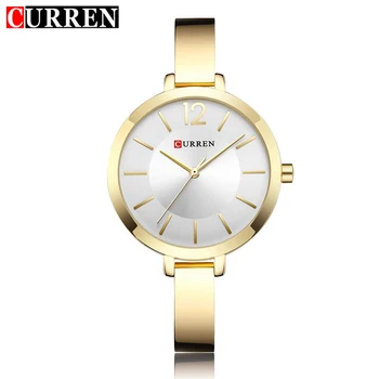

CURREN Fashion Stainless Steel Gold Women Watch Casual Silver Quartz Wristwatches Woman Dress Ladies Luxury Watches 9012