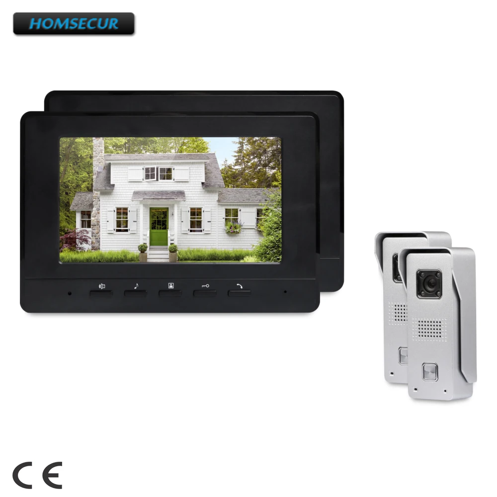 

HOMSECUR 7inch Wired Video Door Entry Call System with IR Night Vision for Home Security XC002+XM707-B