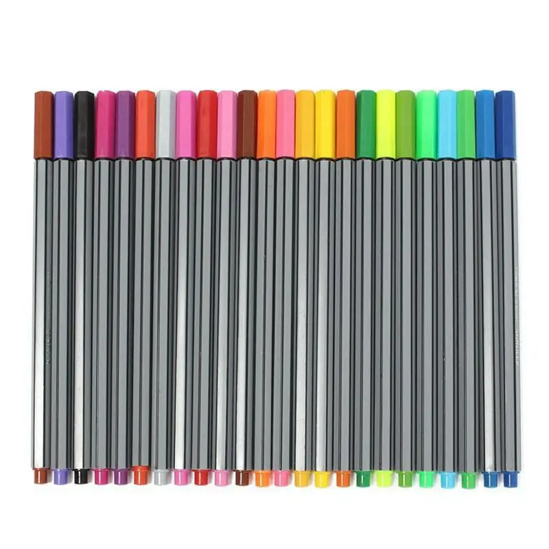 

MyLifeUNIT 24 Colors/sets FineLiner Pens Art Paint Brush 0.4mm Micro Point Pens Sketch Drawing Colors Pens