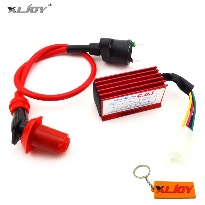 Xljoy красный 5 pin гоночный CDI+ GY6 гонки катушки зажигания для Honda XR CRF 50cc 110cc 125cc двигателя мотоцикла Dirt Pit Bike