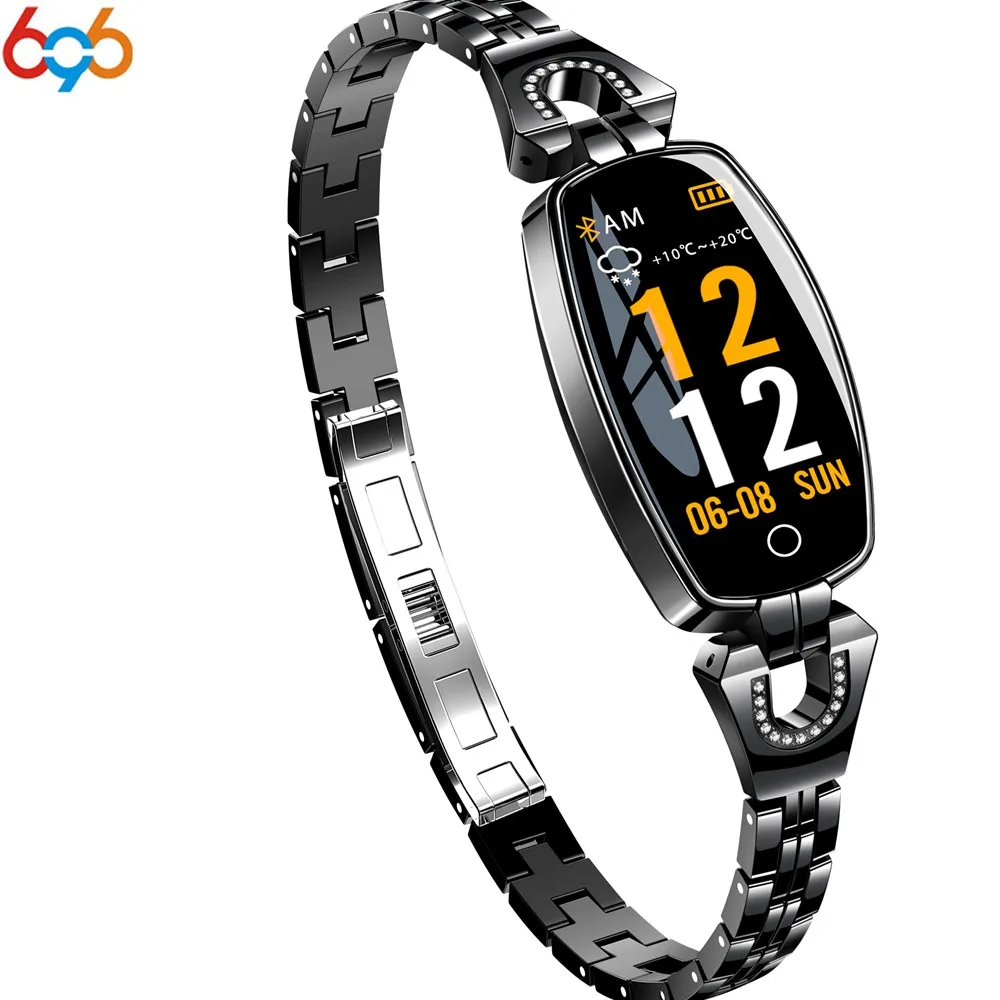 

696 Smartwatch H8 Women Smart Band Wearable Device Bluetooth Pedometer Heart Rate Monitor Wristband Fitness Bracelet For Android