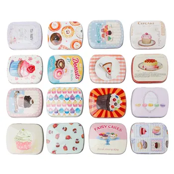 

Cartoon Mini Delicate Pills Tin Case Small Tea Coffee Can Decorative Jewelry Box