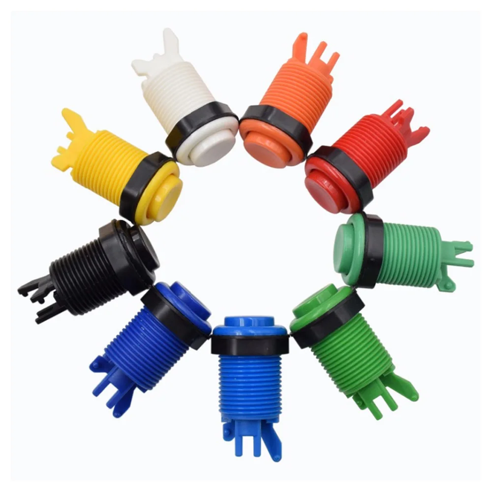 

6pcs / Lot 28mm american Type Arcade Push Buttons with Micro switch for Jamma Mame Arcade Games DIY kit machine
