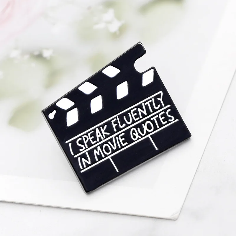 

Clapperboard Enamel Pins Film clap cinema Movie Scene Board Brooches Badges Gift Backpack Denim Badge for Movie Lover Cinema