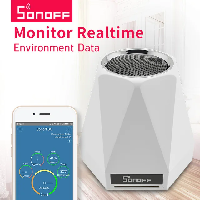 Itead sonoff sc smart casa coperta wi fi controllo della temperatura ... Controllo umidità in casa