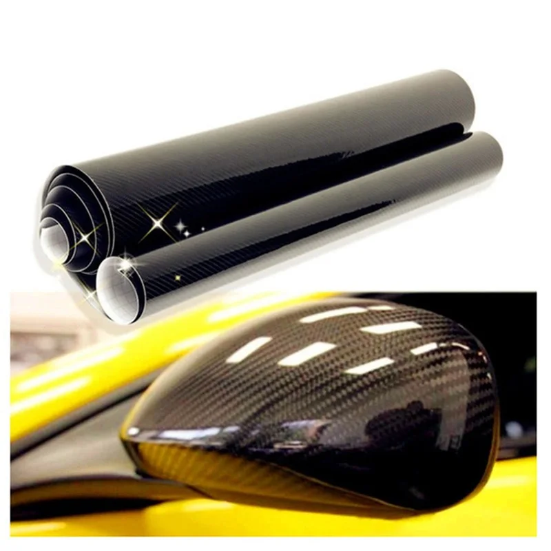  50x200CM 5D Carbon Fiber Vinyl Film Car Sticker Wrap Auto Sport Decals Motorcycle Membrane Car Styl