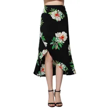 JAYCOSIN июня Модные женские сексуальные асимметричные юбки с высокой талией стильные тонкие вечерние юбки с принтом Новое поступление Прямая 925