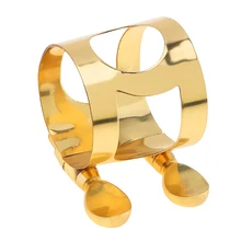 Страус альт мундштук саксофона Ligature позолоченная латунь крепежная связь для резинового альт саксофона