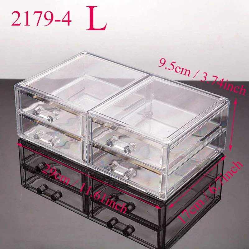 Двойной органайзер для помад ящик «сделай сам» прозрачный акриловый контейнер для хранения стильных настольных коробка для хранения Органайзер для косметических ювелирных украшений - Цвет: 2