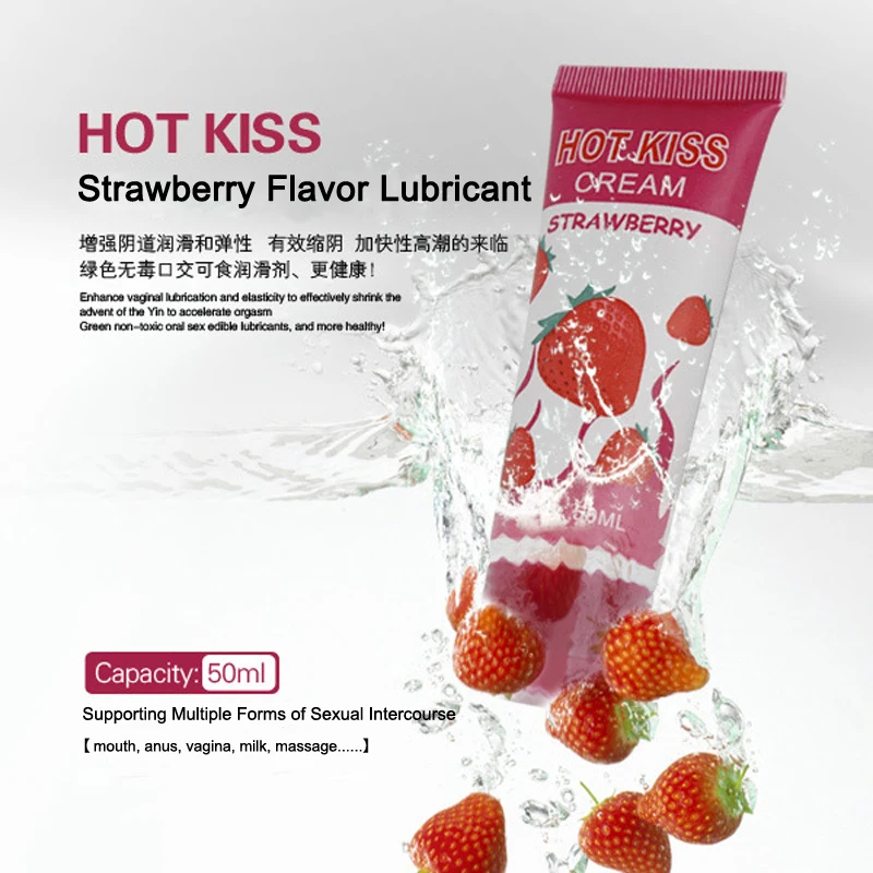 Strawberry Cream Taste Oral Sex Lubricant 50ml