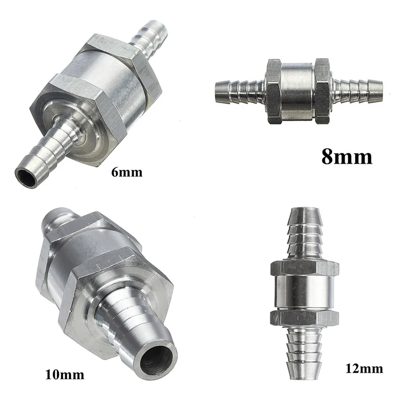 Алюминии Сплав топливным обратным проверочным клапаном в одну сторону бензин 6/8/10/12 мм автомобиля обратный клапан автомобильные аксессуары