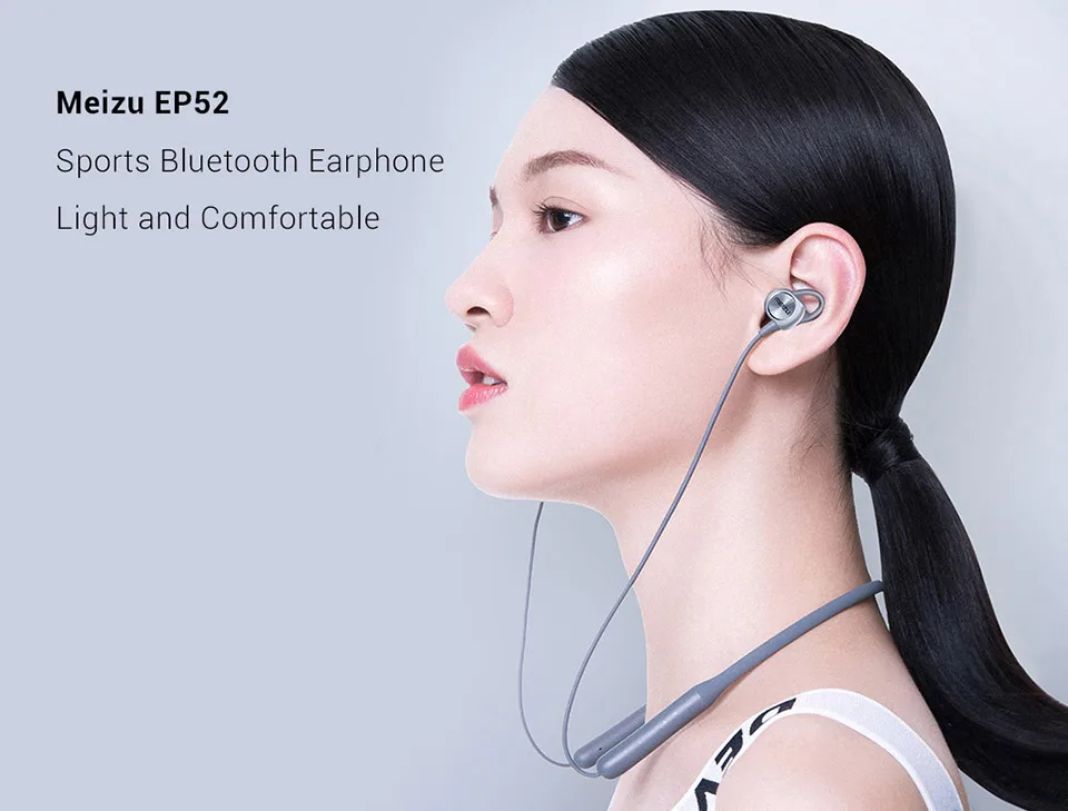 MEIZU EP52 спортивные bluetooth-наушники с магнитным шейным ремешком, водонепроницаемые наушники с шумоподавлением, bluetooth-гарнитура с микрофоном, свободные руки