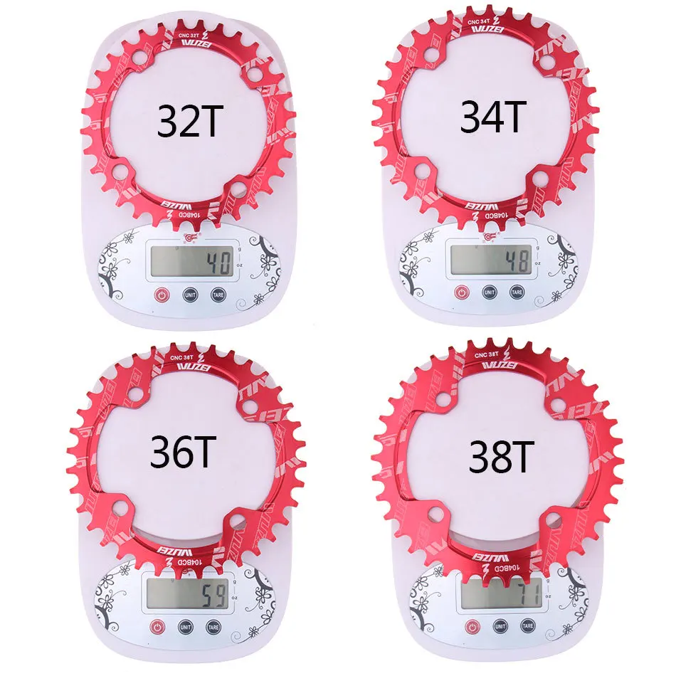 Одинарная узкая ширина скоростная система Корона 104 Bcd 1 roada 38 36 34 32 T Mtb 9 10 11 S 1*11