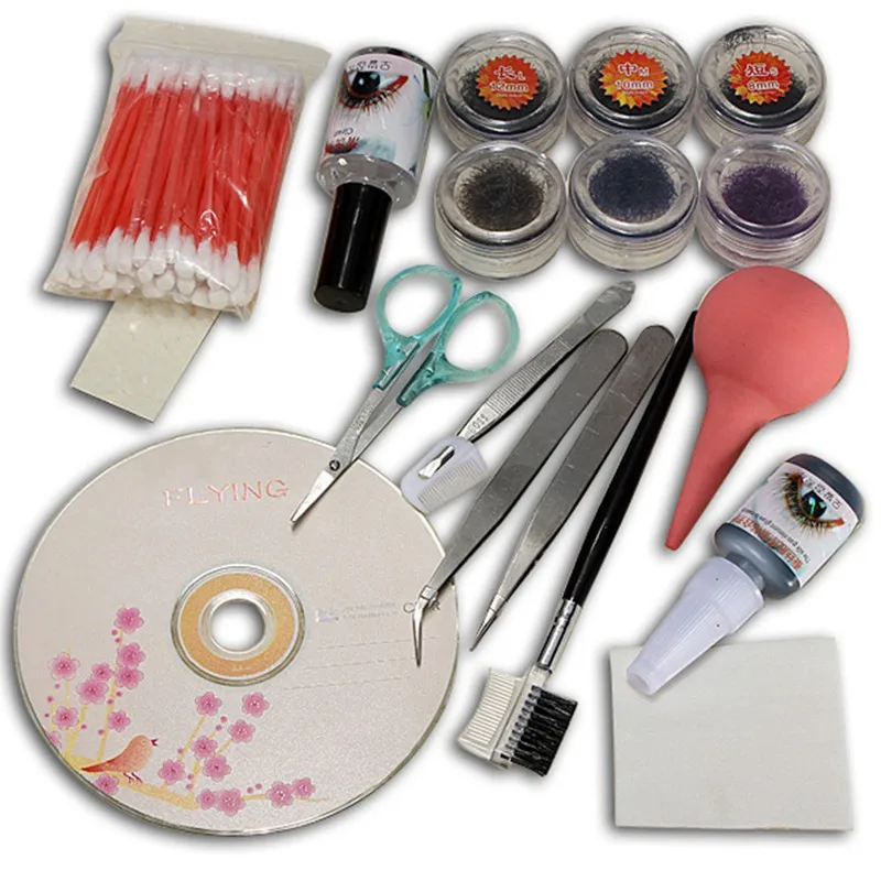 

BTT-85 New Pro False Extension Eyelash Glue Brush Kit Set Salon Eyelashes Makeup Tools Free Shipping Women Beauty Tool