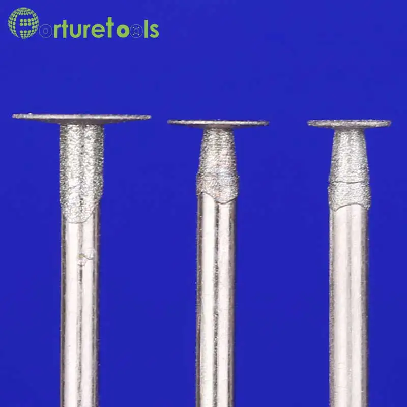 50pcs diamond mounted point dremel rotary tool mounted wheels Head dia 0.5~16mm Shank dia 2.35mm and 3mm shapes type K TZ46