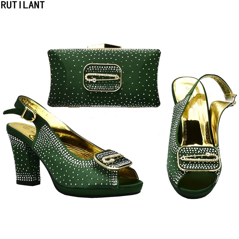 rouge Chaussures Talons À jaune Et Ensemble Hauts Pour Strass Africains vert Correspondre Italiennes Noir Sacs Sac Décoré Femmes Avec Dames bleu 1f5OqwH1