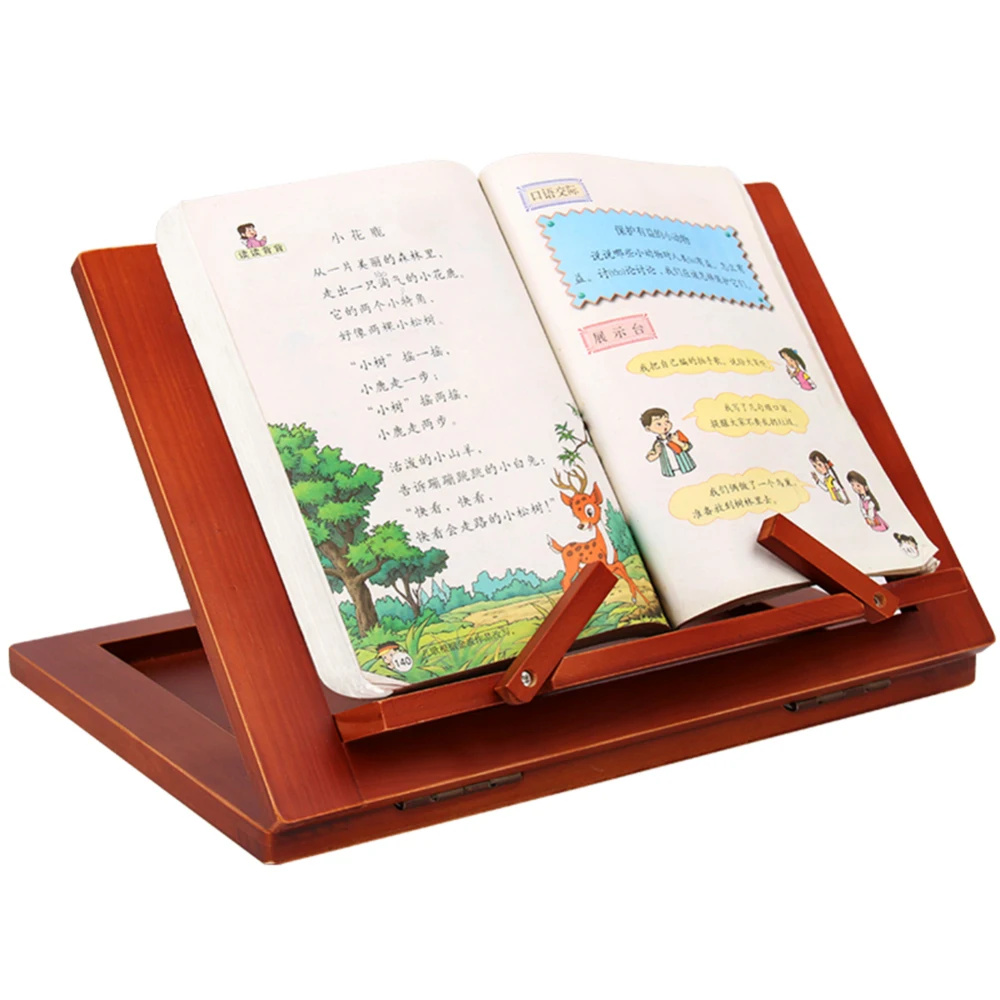 cheap Wooden reading shelf bookshelf reading rack tablet stand kitchen book stand for iPad reading for students stand reading