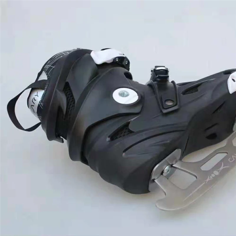 مضمنة سباق التعرج الجليد أحذية التزلج على الجليد مع 3 ملليمتر الجليد شفرة 53-55 صلابة 5Cr15 FSK التزلج الرقص أسود التمهيد يورو 35 إلى 44 الاطفال الكبا...