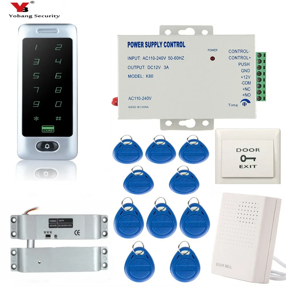 

Yobang Security Waterproof RFID Access Control Keypad digital panel Card Reader For Door Lock System Gate Electronic Blot Lock