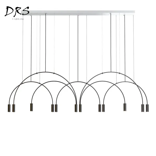 

Simple Modern Arch Hanglamp Designer Suspendu Line Iron Art Chandelier Lighting Lamparas Lustre Loft Decor Led Luminaire decor